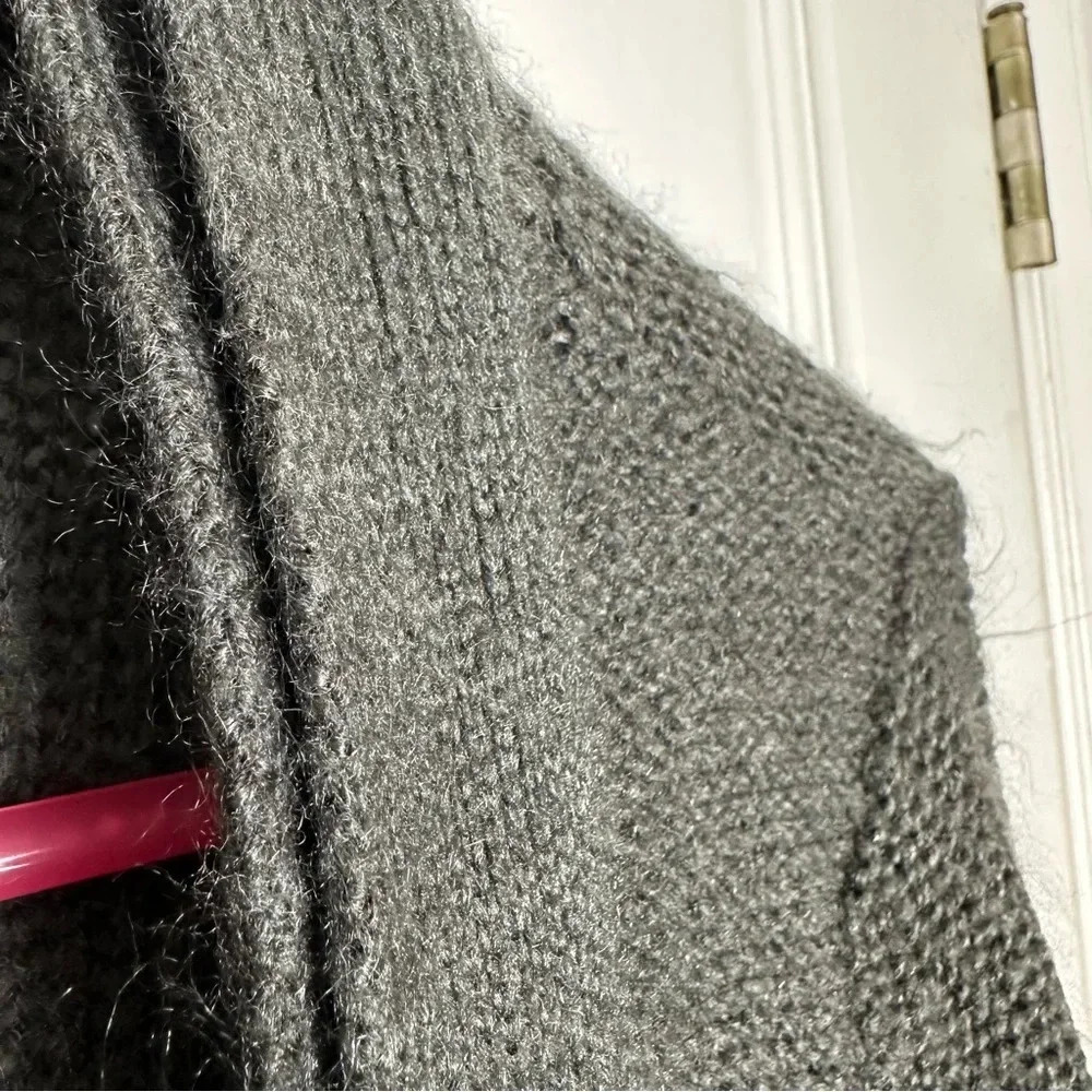 Suzy Shier Cardigan Open Front Grey Size Medium - Picture 7 of 16